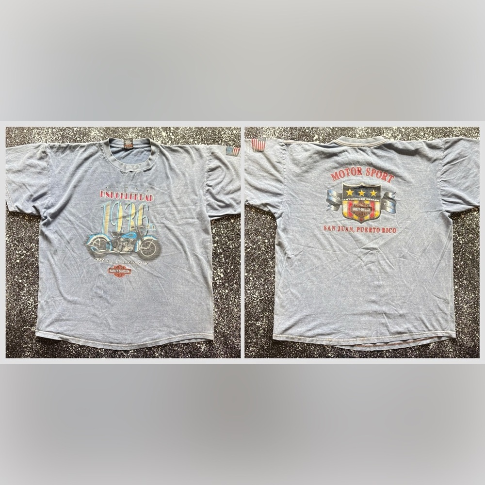 Harley Davidson 1936 Knucklehead Biker T-Shirt Size XL San Juan 🇵🇷 Puerto Rico